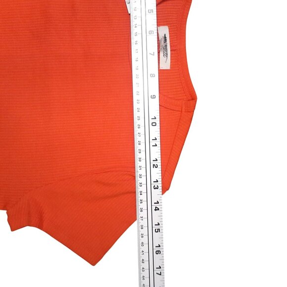 Madewell Womens Orange Ribbed Knit Tee Size S - Picture 4 of 6